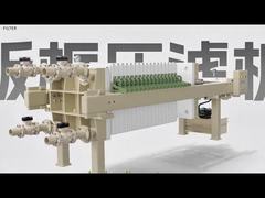Filtropressa automatica idraulica a piastre e telaio per disidratazione chimica