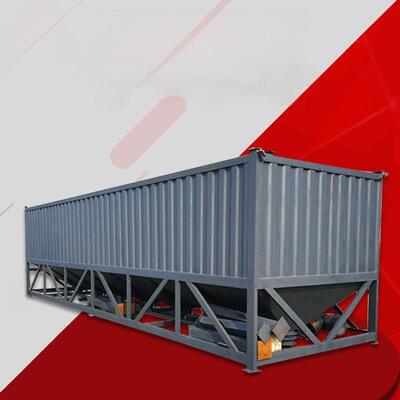 Cement Plant Equipments Horizontal Cement Tank, Horizontal Cement Silo For Concrete Mixing Station