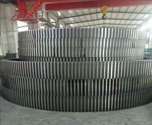 Abitudine di Ring For Mining Mill Can dell'ingranaggio di giro del forno rotante di ZG45 ZG42CrMO grande