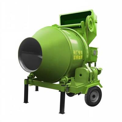 Apparecchiature per impianti di cemento 350L Output Mobile Concrete Mixer Machine With Wire Rope Lifting Hopper For Mining Infrastructure