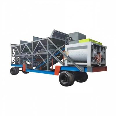 Impianto di miscelazione forzata mobile JS Trasferimento rapido Cemento da costruzione Mixer Impianti di cemento Attrezzature