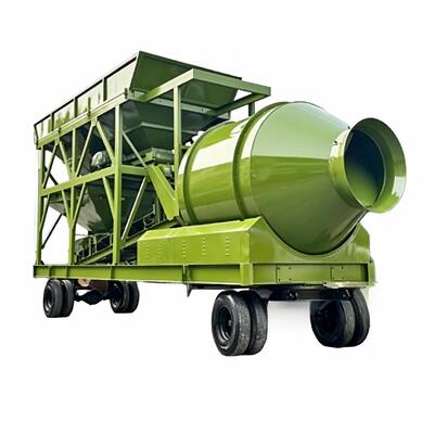 Impianto di betonaggio mobile JZM Tamburo miscelatore per progetti di costruzione di emergenza e remoti Attrezzature per impianti di cemento